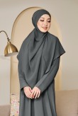 (AS-IS) NEEMA French Khimar in Smokey Grey